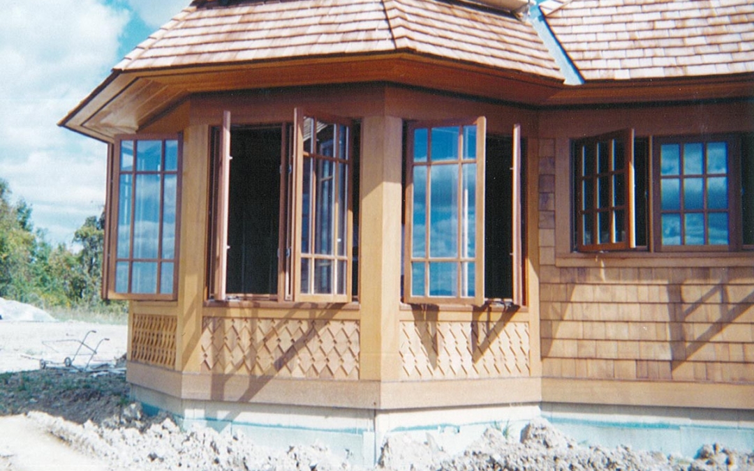 Outswing Casement Cherry/Mahogany Windows