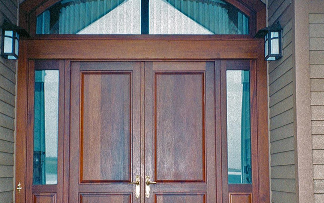 Entrance Door with Sidelites and Arched Transom