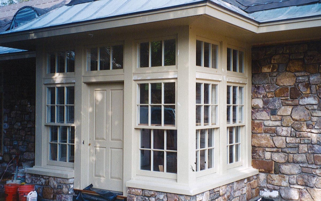 Main Entrance with Fixed Transom and Double Hungs